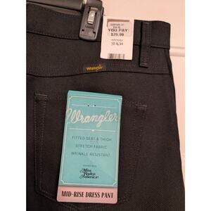 NWT Wrangler Mid-Rise Dress Pants - Black - Women's 10x34